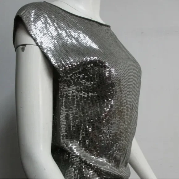 Alice + Olivia Sequin Open-Back Sleeveless Top – Size Small - Picture 5 of 11